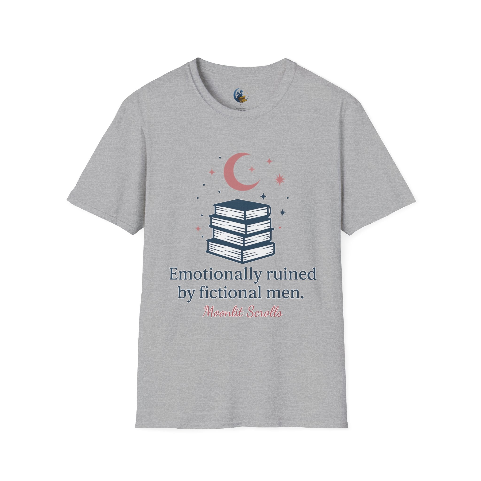Emotionally Ruined by Fictional Men T-Shirt — Book Lover Graphic Tee