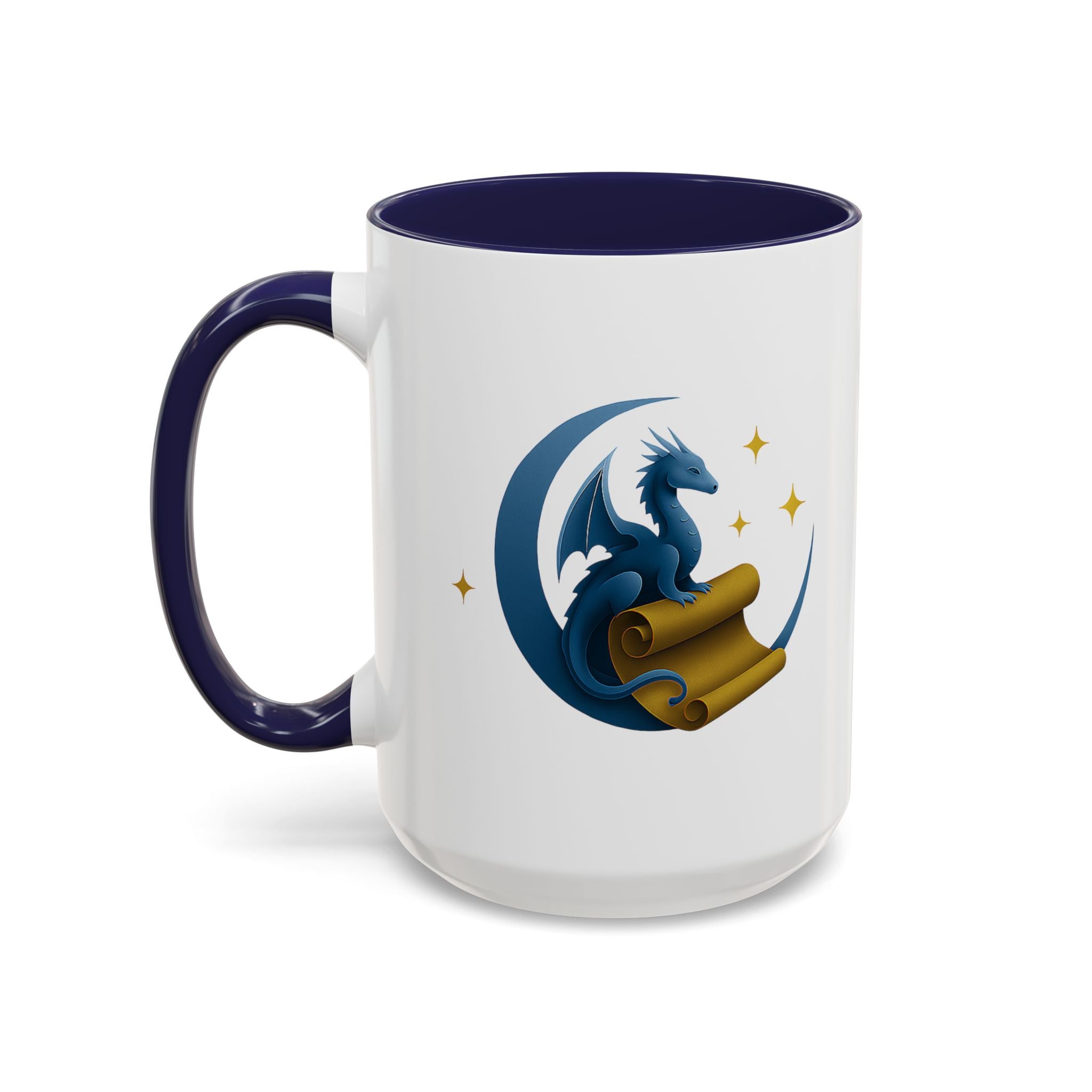 Moonlit Scrolls with Accent Color Coffee Mug  (11/15oz)