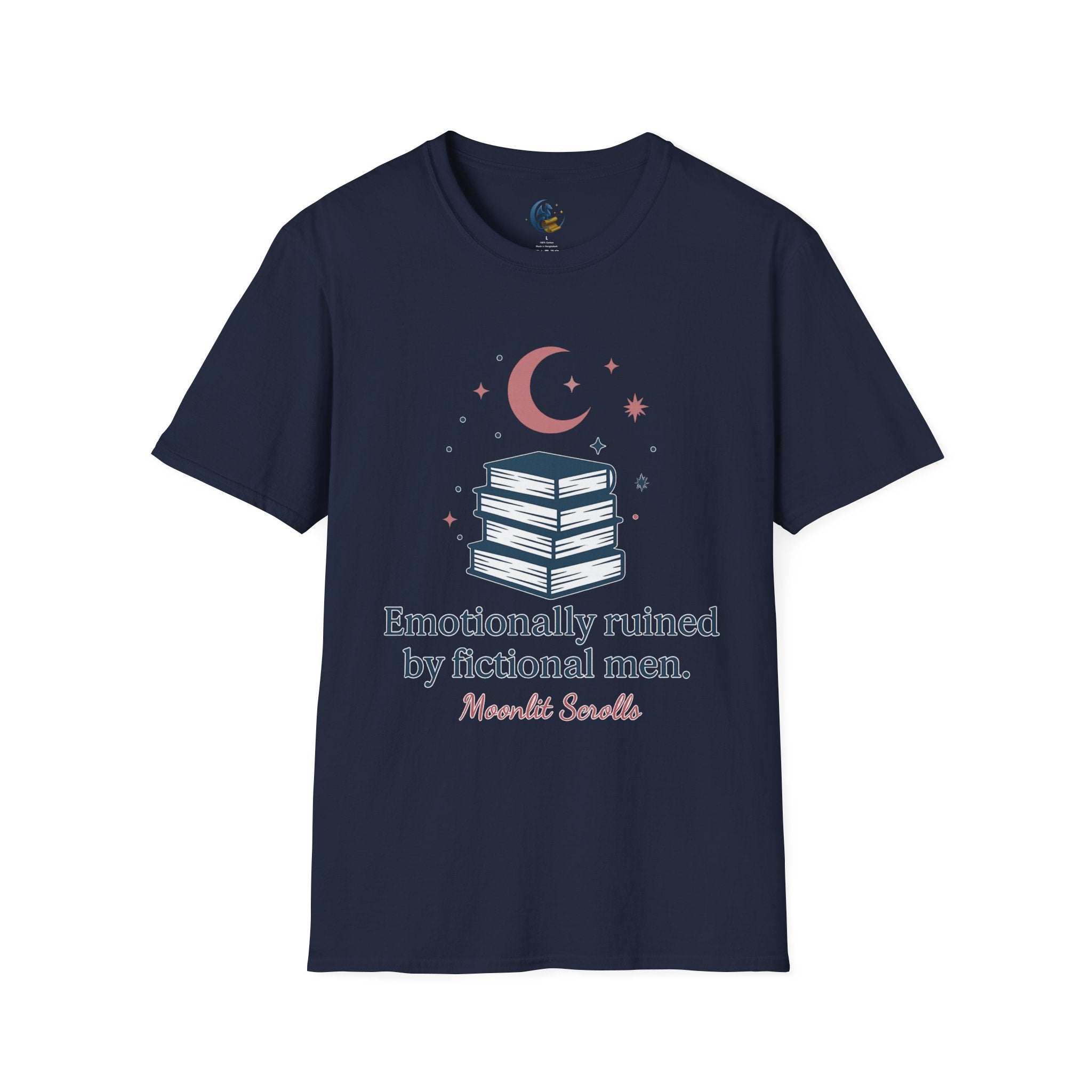 Emotionally Ruined by Fictional Men T-Shirt — Book Lover Graphic Tee