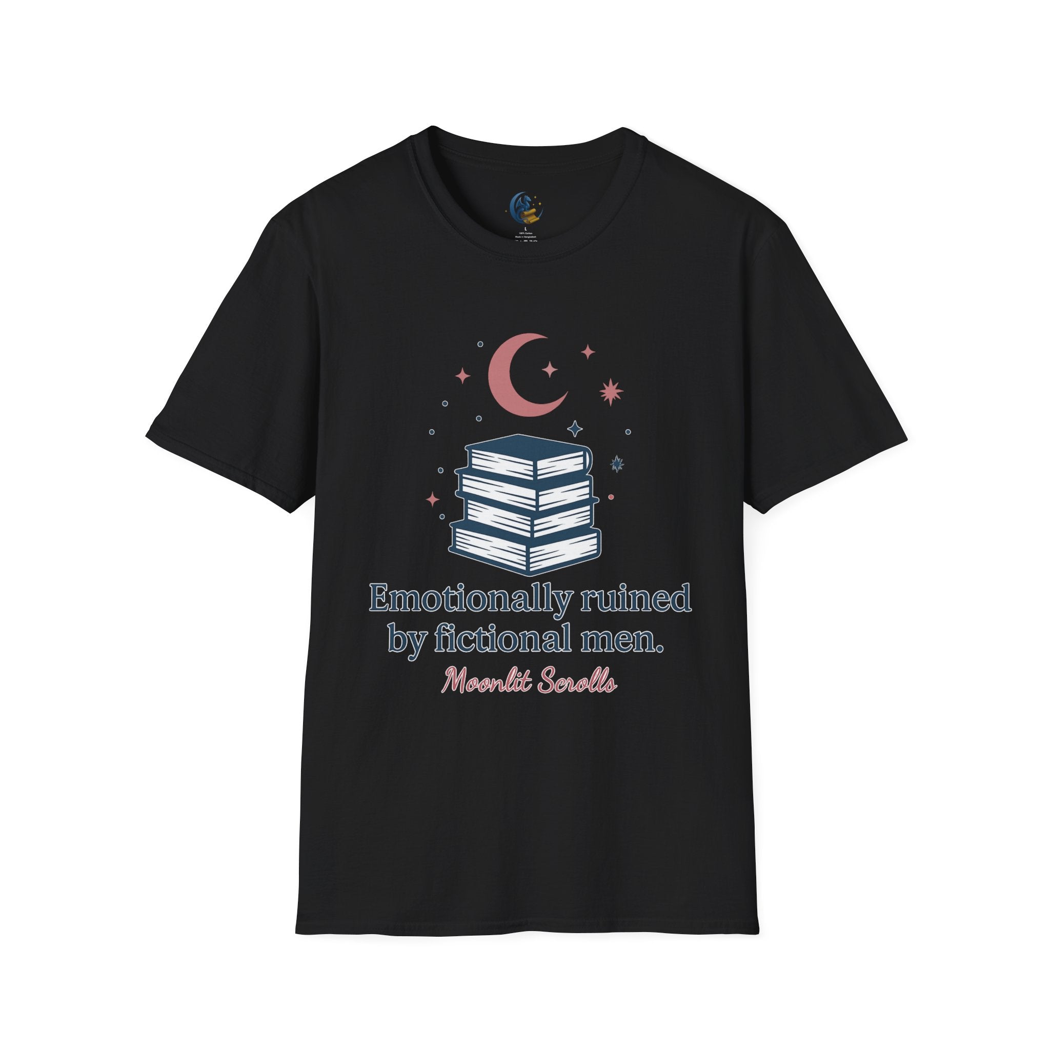 Emotionally Ruined by Fictional Men T-Shirt — Book Lover Graphic Tee