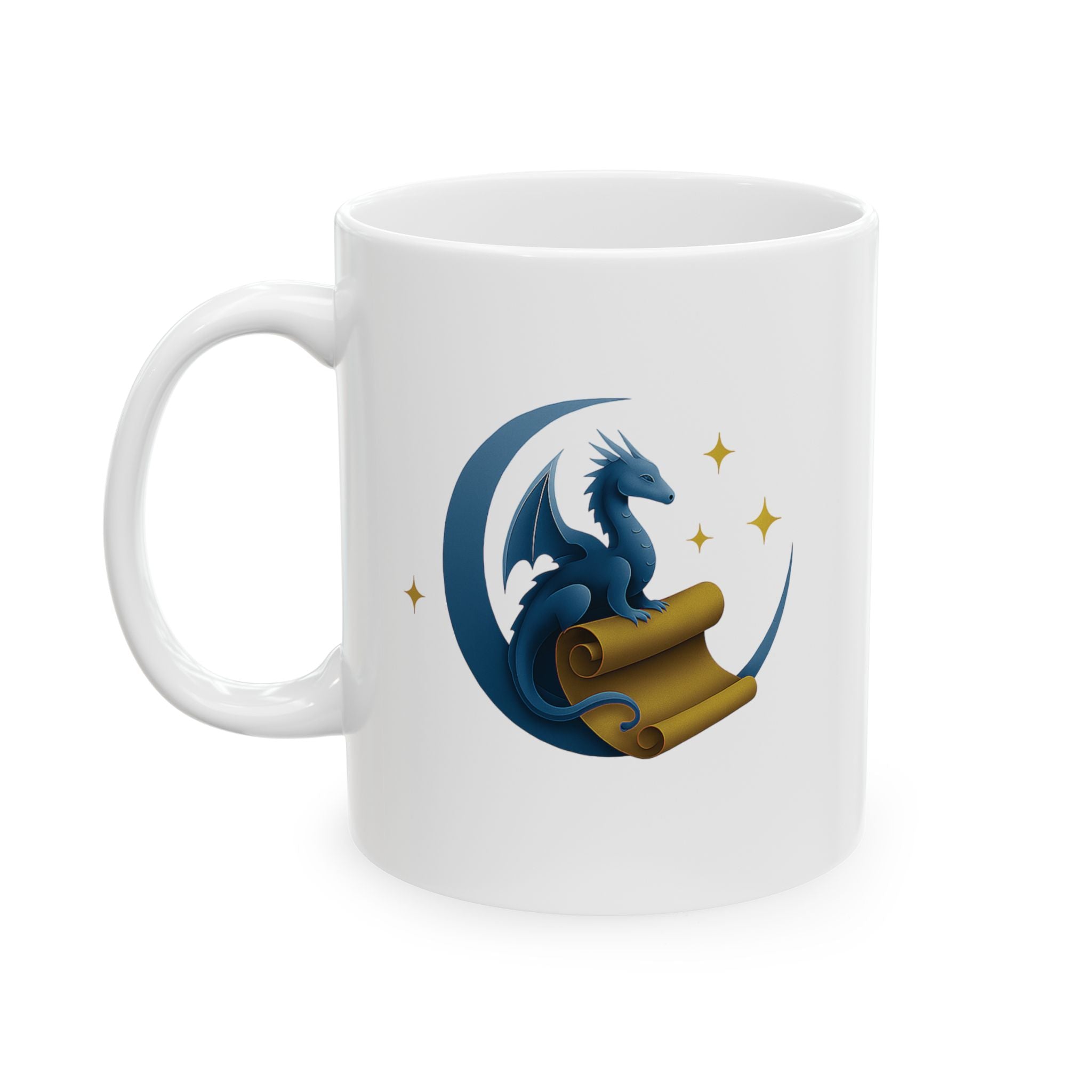Moonlit Scrolls Ceramic Mug, (11oz, 15oz)