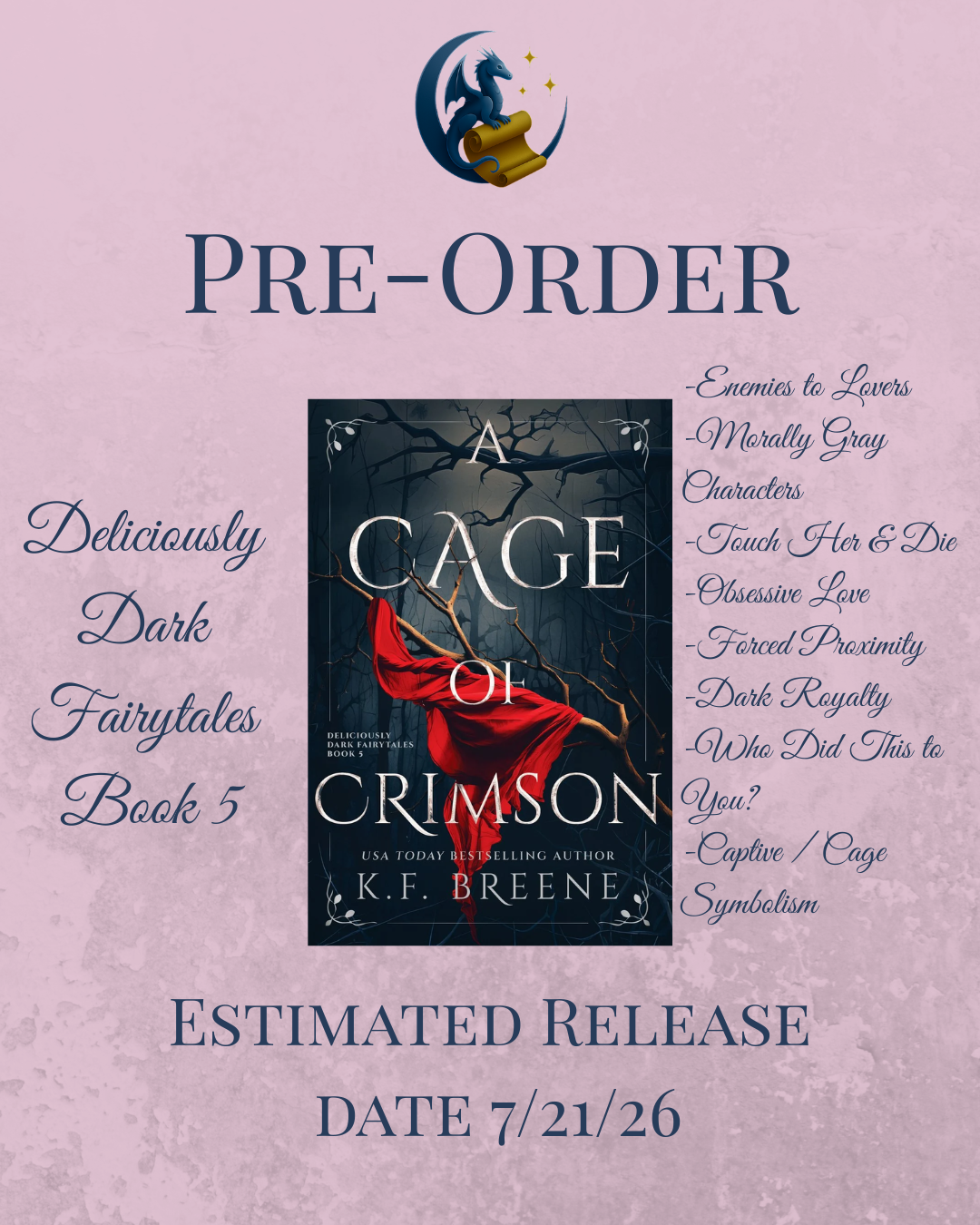*Pre-Order* A Cage of Crimson (Deliciously Dark Fairytales #5)